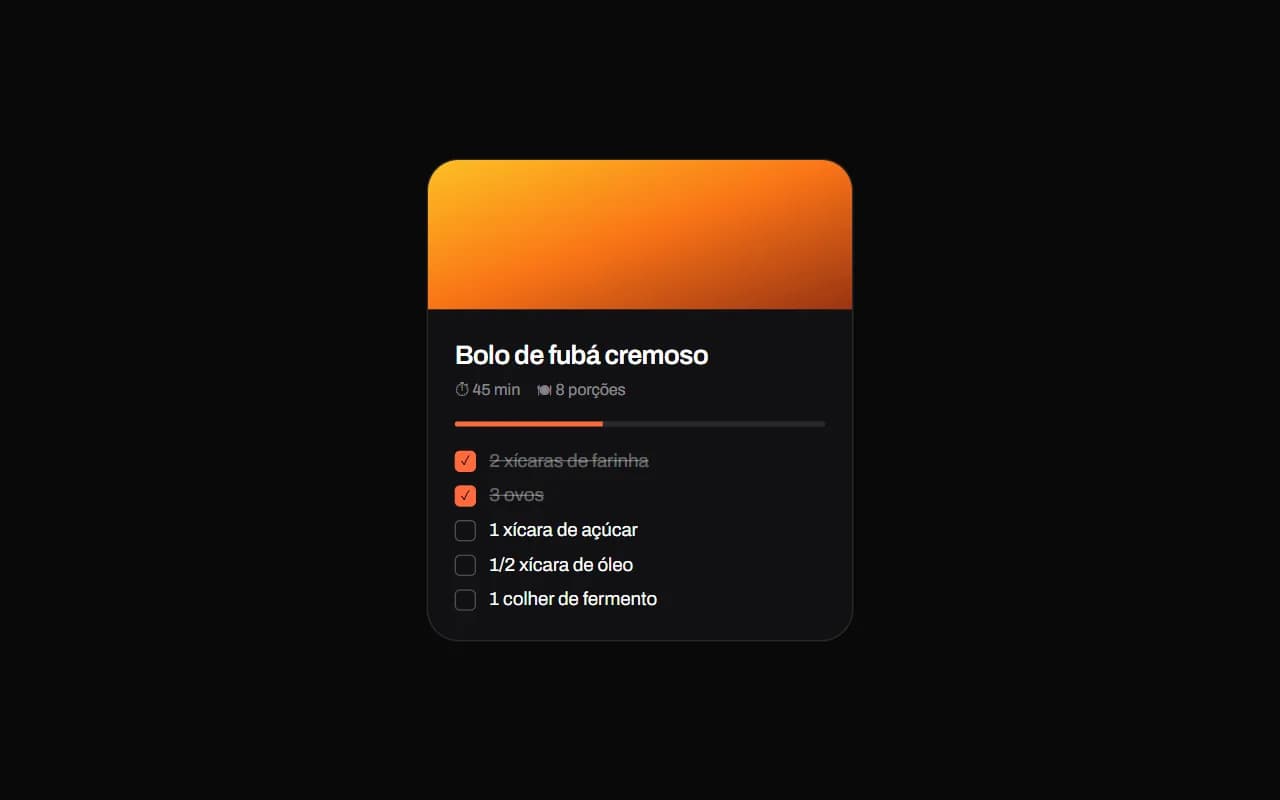 Prévia de Card de Receita