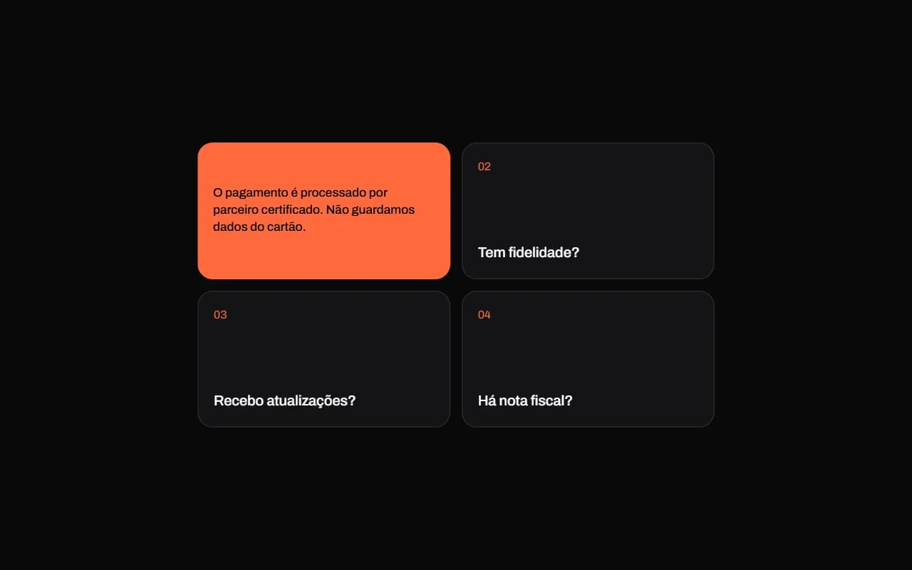 Prévia de FAQ de Cartões que Viram